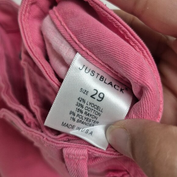 JustBlack Womens Skinny Pink Denim Jeans Mid-Rise Size 29 Made In USA - Picture 7 of 7